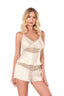 Aria's Closet Fildişi Saten Babydoll Şort Takımı