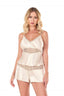 Aria's Closet Fildişi Saten Babydoll Şort Takımı FİL DİŞİ S