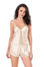 Aria's Closet Fildişi Saten Babydoll Şort Takımı FİL DİŞİ S