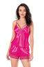 Aria's Closet Fuşya Saten Babydoll Şort Takımı FUŞYA S