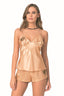 Aria's Closet Gold Saten Babydoll Şort Takımı GOLD S
