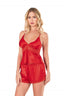 Aria's Closet Kırmızı Saten Babydoll Şort Takımı