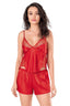Aria's Closet Kırmızı Saten Babydoll Şort Takımı KIRMIZI S