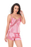 Aria's Closet Koyu Pembe Saten Babydoll Şort Takımı K.PEMBE S