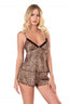 Aria's Closet Leopar Saten Babydoll Şort Takımı