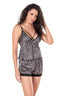 Aria's Closet Leopar Saten Babydoll Şort Takımı