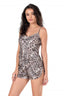 Aria's Closet Leopar Saten Babydoll Şort Takımı LEOPAR S