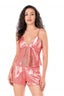 Aria's Closet Mercan Saten Babydoll Şort Takımı MERCAN S