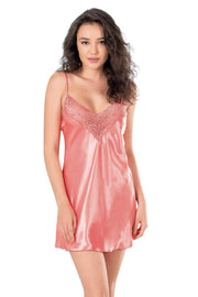 Aria's Closet Mercan Kısa Saten Gecelik MERCAN S