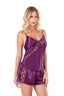 Aria's Closet Mor Saten Babydoll Şort Takımı MOR S