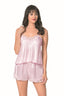 Aria's Closet Pembe Saten Babydoll Şort Takımı PEMBE S