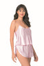Aria's Closet Pembe Saten Babydoll Şort Takımı PEMBE S