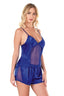 Aria's Closet Saks Saten Babydoll Şort Takımı SAKS S