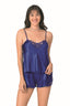 Aria's Closet Saks Saten Babydoll Şort Takımı SAKS S