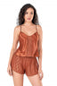 Aria's Closet Tarçın Saten Babydoll Şort Takımı