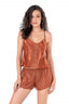 Aria's Closet Tarçın Saten Babydoll Şort Takımı TARÇIN S