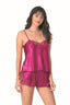 Aria's Closet Vişne Saten Babydoll Şort Takımı VİŞNE S