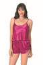 Aria's Closet Vişne Saten Babydoll Şort Takımı VİŞNE S