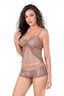 Aria's Closet Vizon Jakarlı Babydoll Şort Takımı