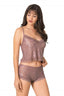 Aria's Closet Vizon Jakarlı Babydoll Şort Takımı VİZON S