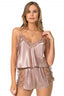 Aria's Closet Vizon Saten Babydoll Şort Takımı VİZON S