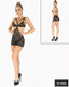 Aria's Closet Simli Likralı  Dantel Babydoll Görsel XS